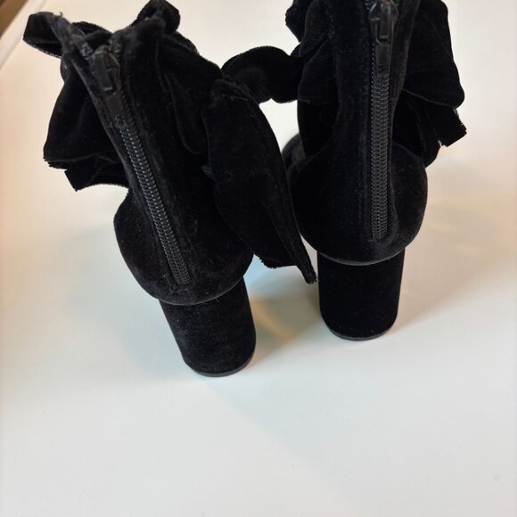 Jeffrey Campbell Faustino Black Velvet Heels 8.5 NWT Bold Chic Cocktail Date - Picture 5 of 8